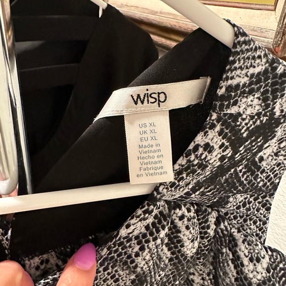 Wisp Snakeskin Print Cold Shoulder Blouse - Picture 3 of 3